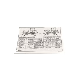  LABEL(TIRE INFLATION)  product photo