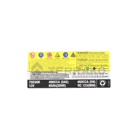  LABEL,BATTERY  photo du produit