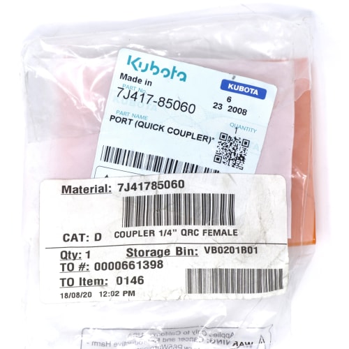  COUPLER 1/4 QRC FEMALE  product photo image_1 L