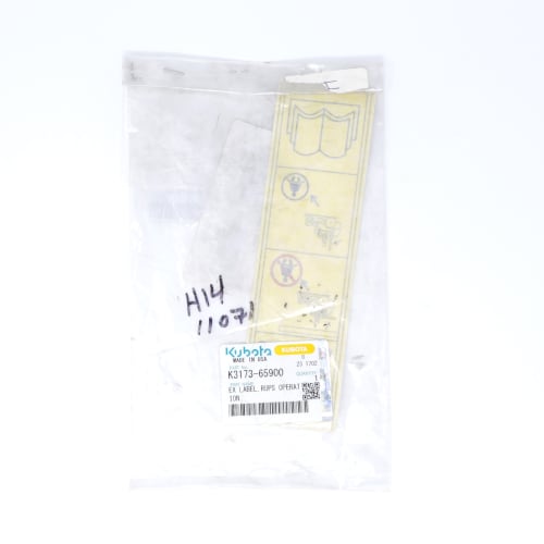  LABEL,ROPS OPERATION  product photo image_1 L