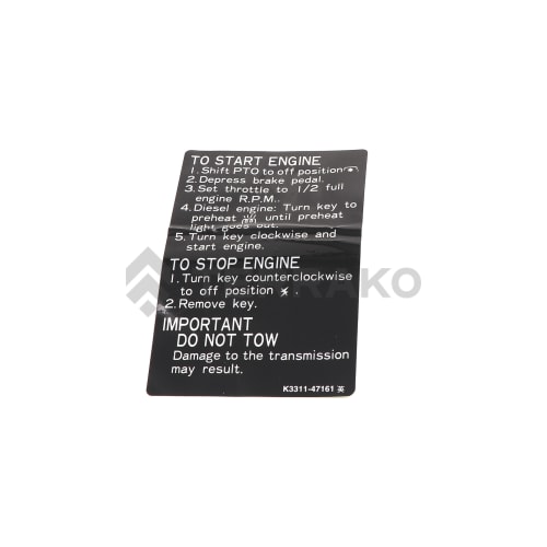  LABEL,ENGINE START  product photo image_1 L
